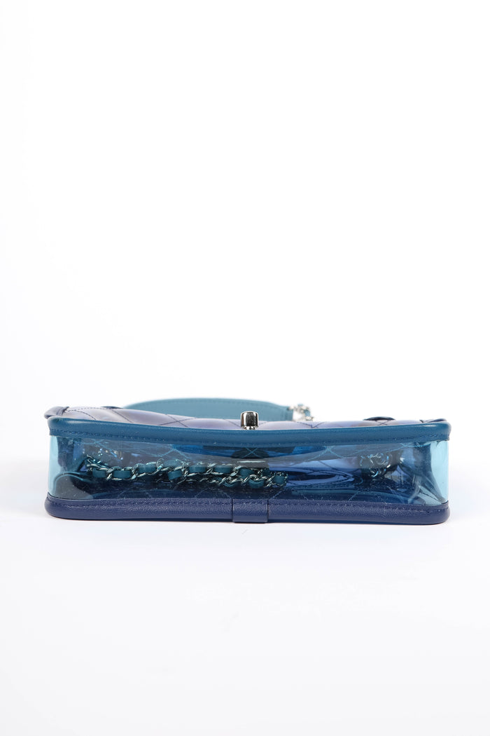 2010s Chanel Blue Coco Splash Single Flap Shoulder Bag