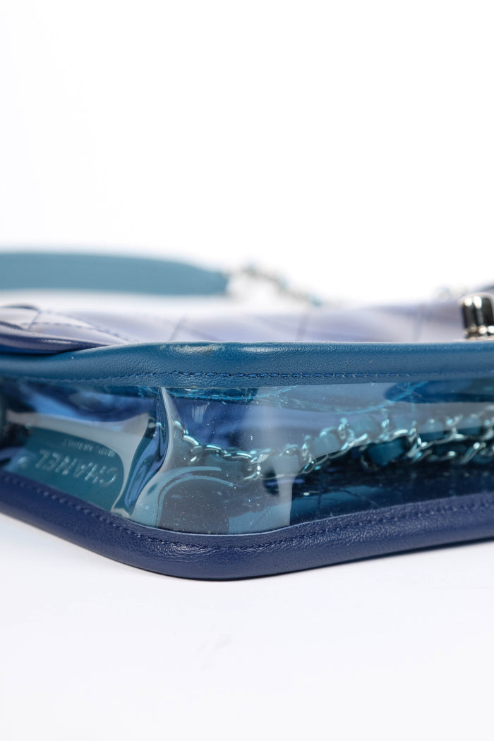 2010s Chanel Blue Coco Splash Single Flap Shoulder Bag