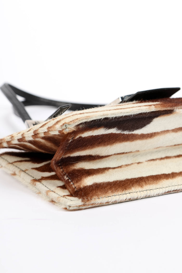 RARE Vintage Fendi Animal Print Pony Hair Shoulder Bag