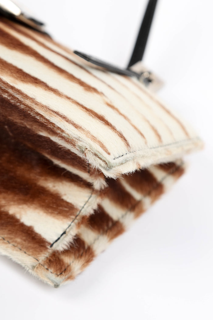 RARE Vintage Fendi Animal Print Pony Hair Shoulder Bag