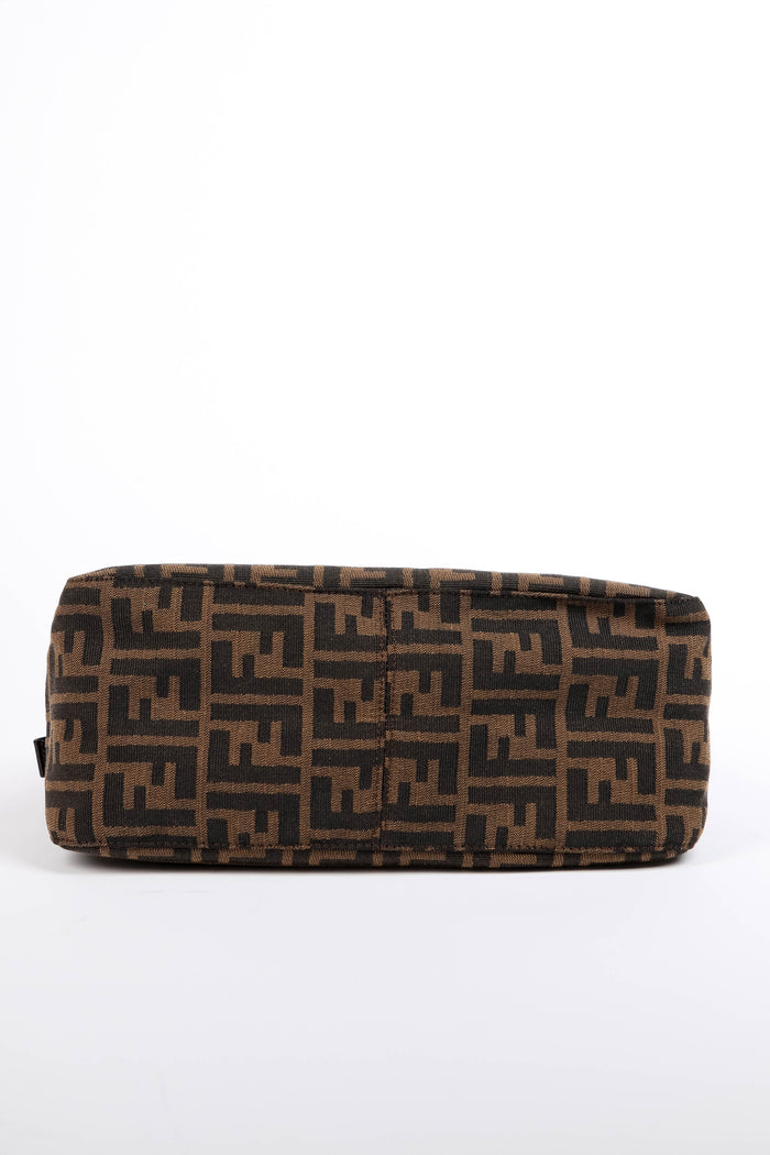 Vintage Fendi Zucca Canvas Mamma Baguette Shoulder Bag