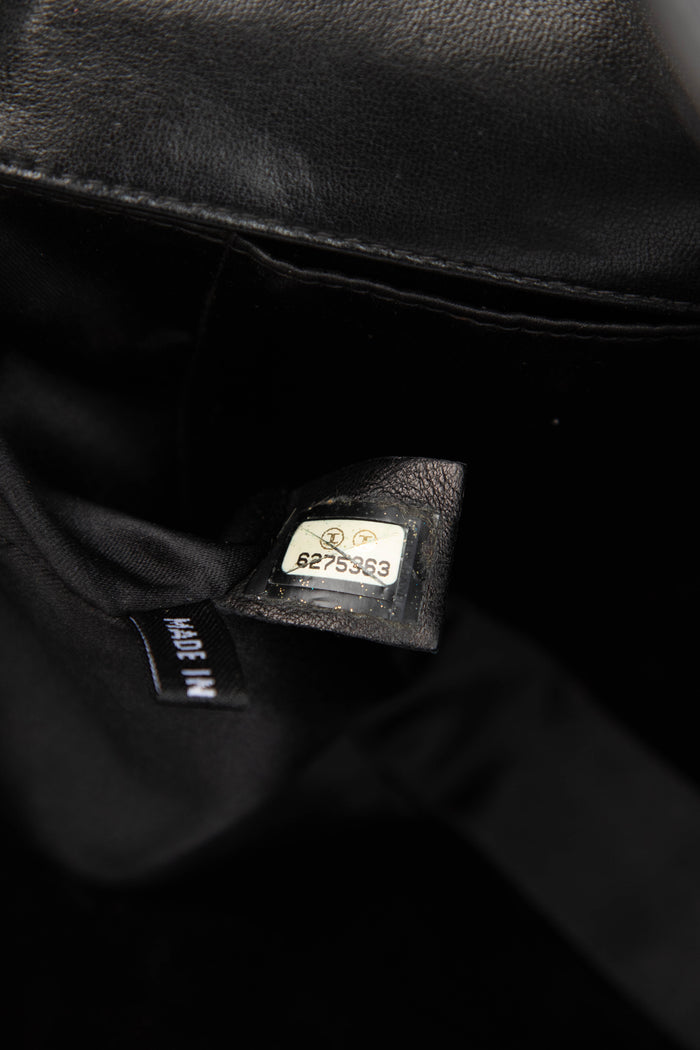 2000s Chanel Black Patent Leather East West Chocolate Bar Flap Bag