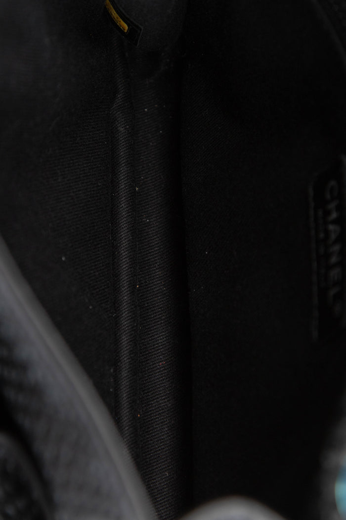 2010s Chanel Black Up in the Air Perforated Shoulder Bag