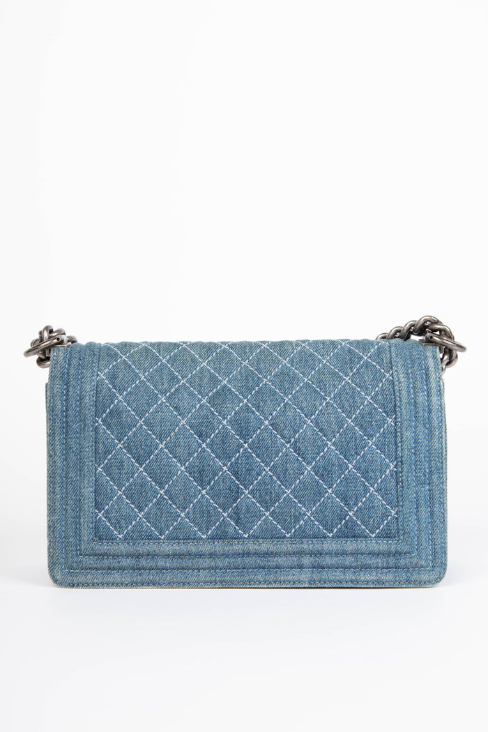 2010s Chanel Denim Medium Boy Bag