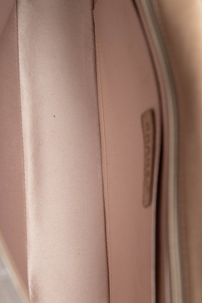 2000s Chanel Beige Travel Line Single Flap Shoulder Bag