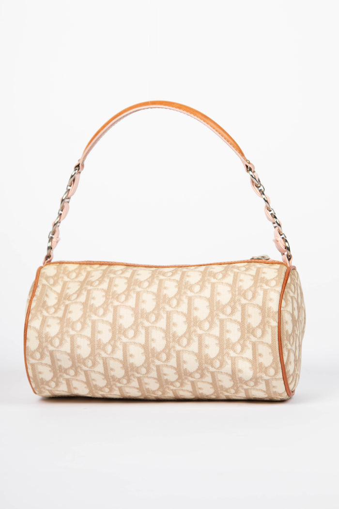 2000s Christian Dior Romantiqué Monogram Barrel Shoulder Bag