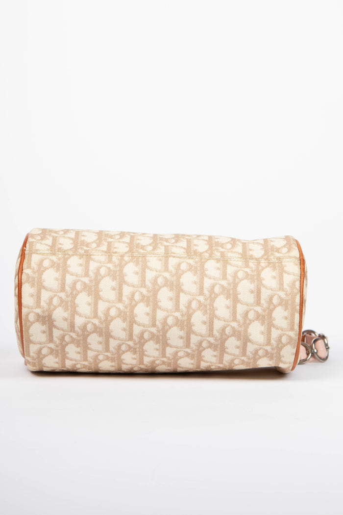 2000s Christian Dior Romantiqué Monogram Barrel Shoulder Bag