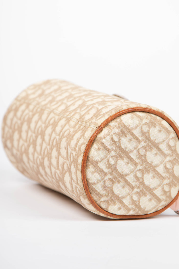 2000s Christian Dior Romantiqué Monogram Barrel Shoulder Bag