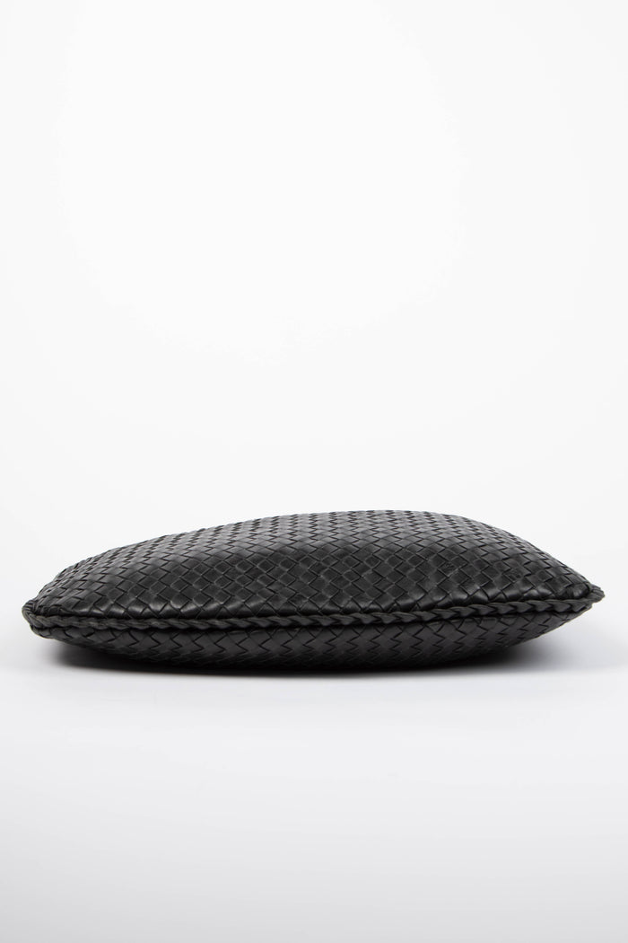 Vintage Bottega Veneta Black Intrecciato Shoulder Bag