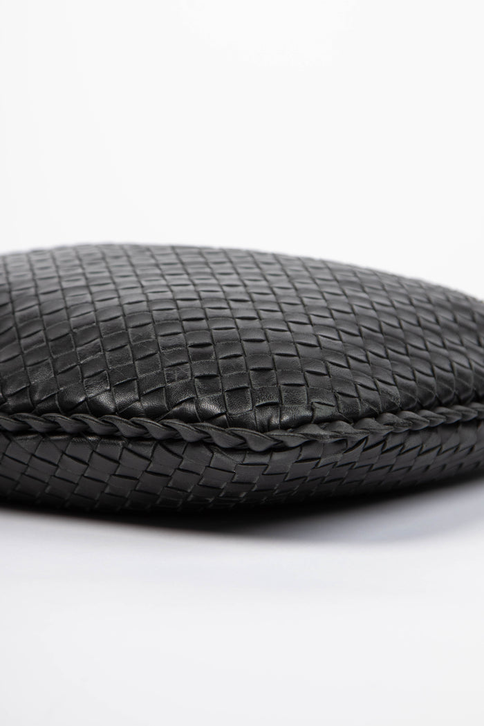 Vintage Bottega Veneta Black Intrecciato Shoulder Bag