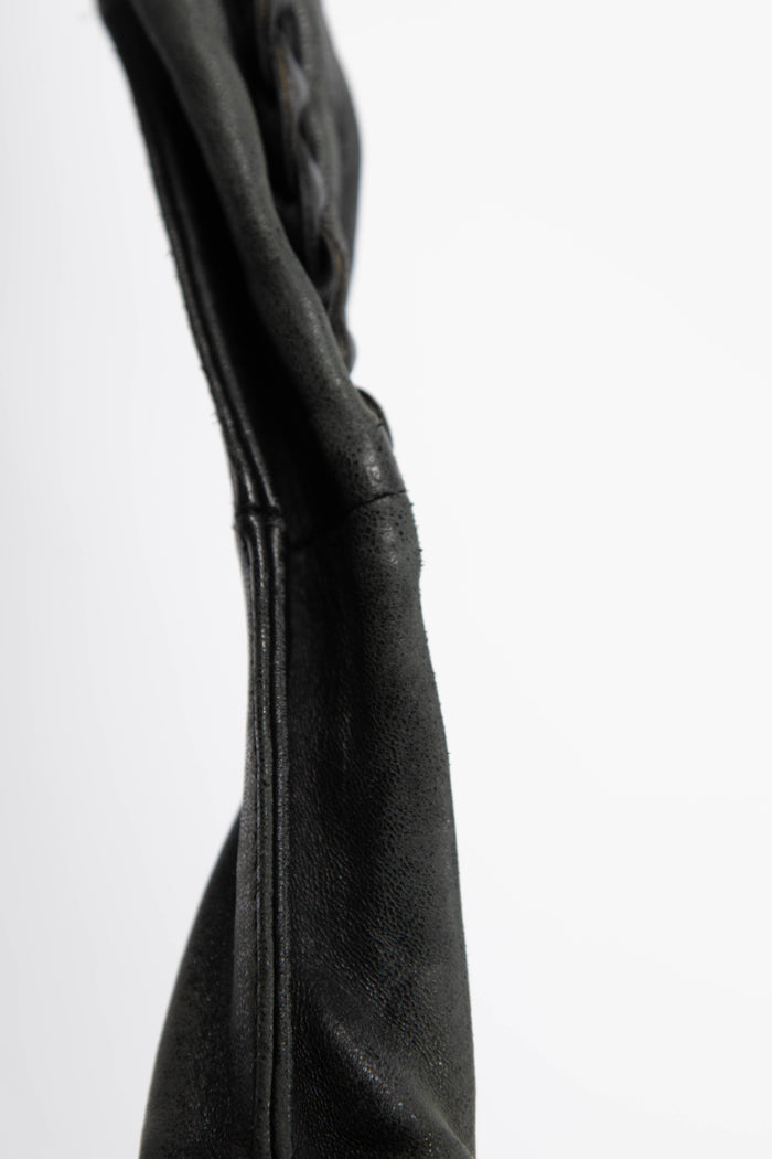 Vintage Bottega Veneta Black Intrecciato Shoulder Bag