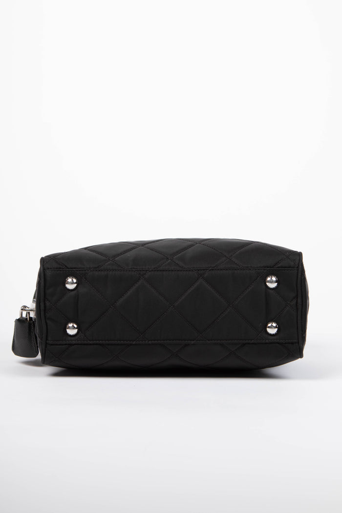 Prada Black Tessuto Nylon Quilted Shoulder Bag