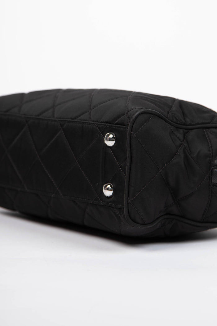 Prada Black Tessuto Nylon Quilted Shoulder Bag