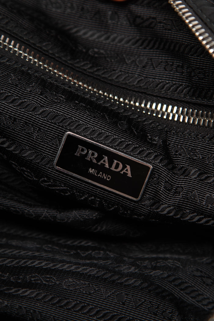 Prada Black Tessuto Nylon Quilted Shoulder Bag