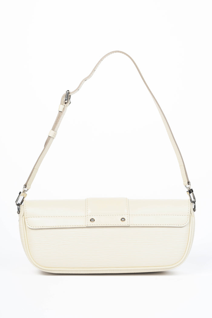 2000s Louis Vuitton White Epi Leather Montaigne Shoulder Bag