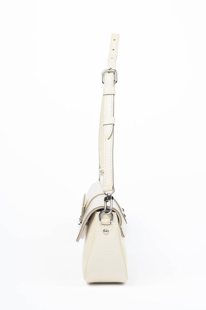 2000s Louis Vuitton White Epi Leather Montaigne Shoulder Bag