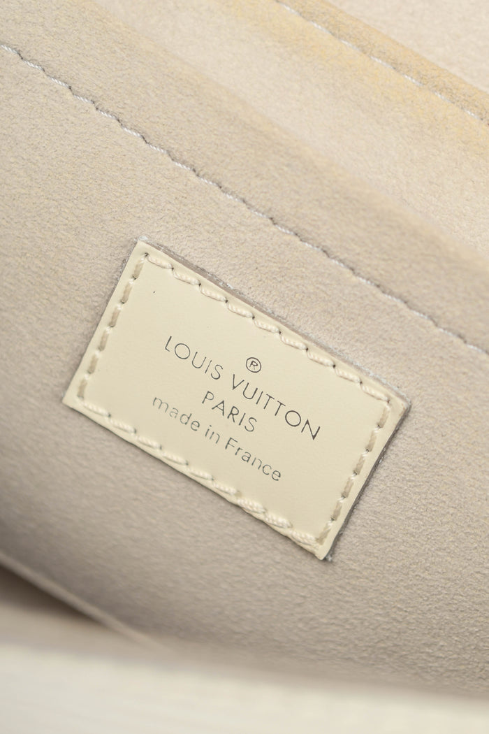 2000s Louis Vuitton White Epi Leather Montaigne Shoulder Bag