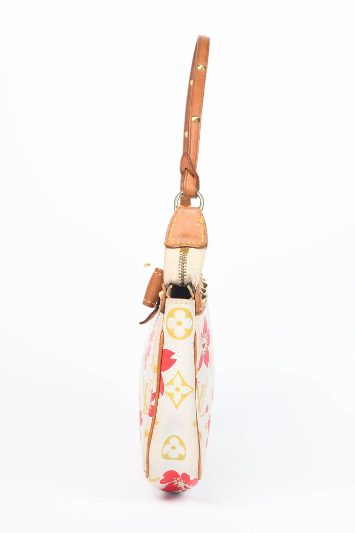 RARE Louis Vuitton x Takashi Murakami Red Cherry Blossom Pochette Accessoires