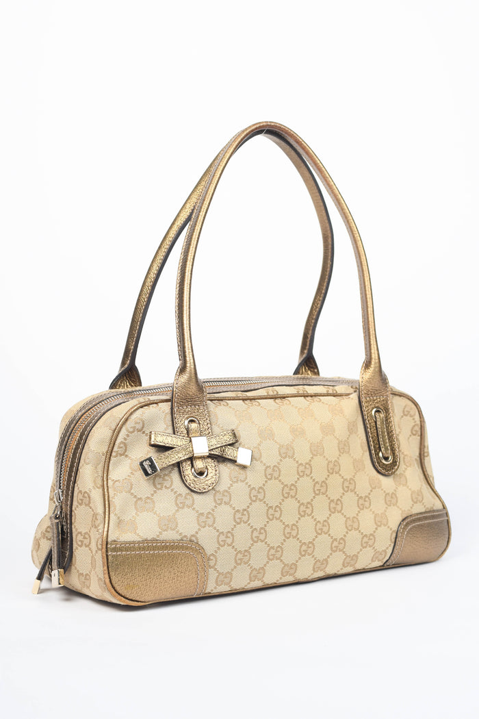 Vintage Gucci GG Monogram Canvas Princess Shoulder Bag