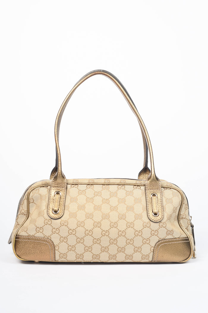 Vintage Gucci GG Monogram Canvas Princess Shoulder Bag