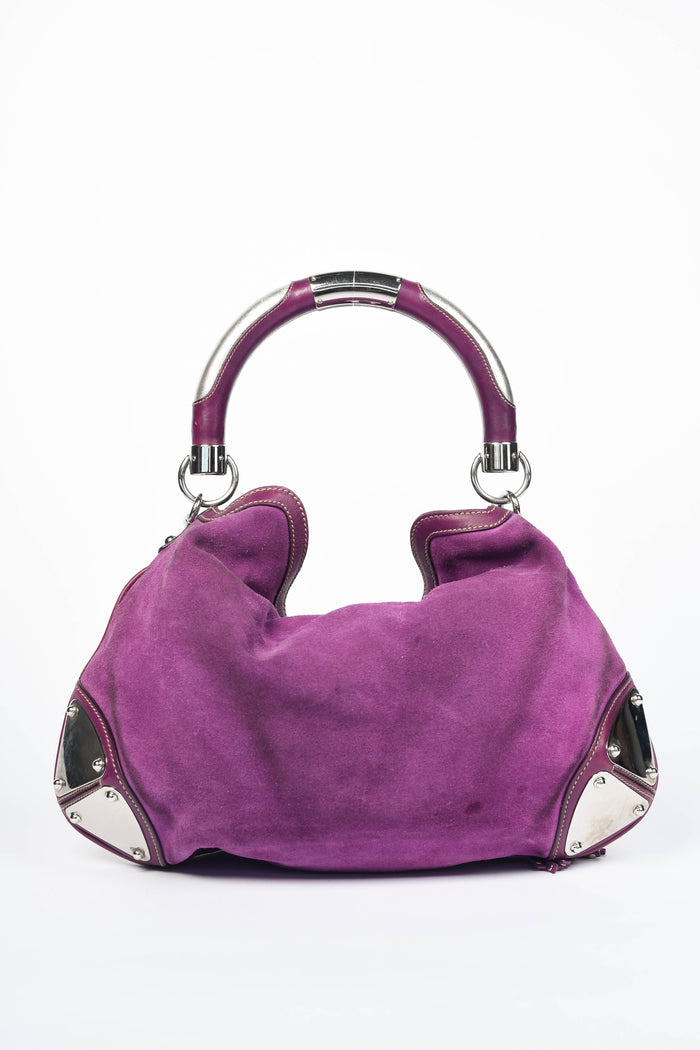 RARE Gucci Purple Suede Indy Tassel Shoulder Bag