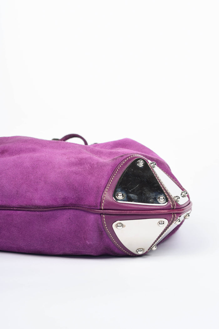 RARE Gucci Purple Suede Indy Tassel Shoulder Bag