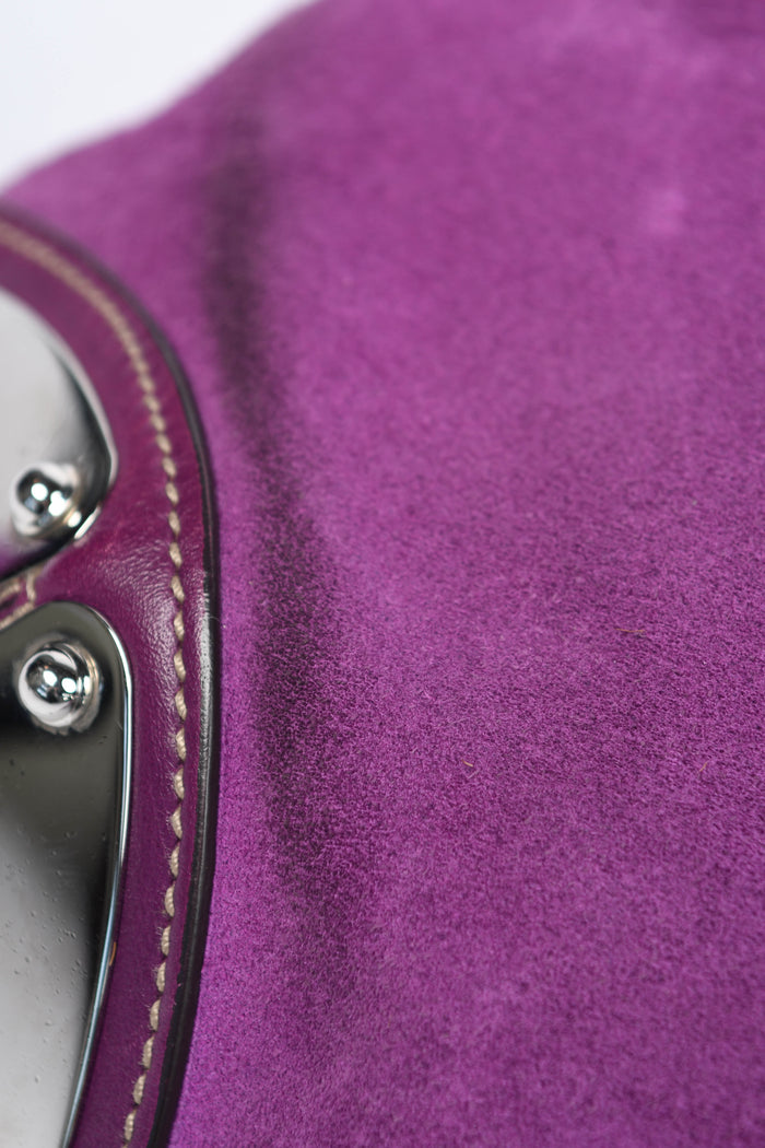 RARE Gucci Purple Suede Indy Tassel Shoulder Bag