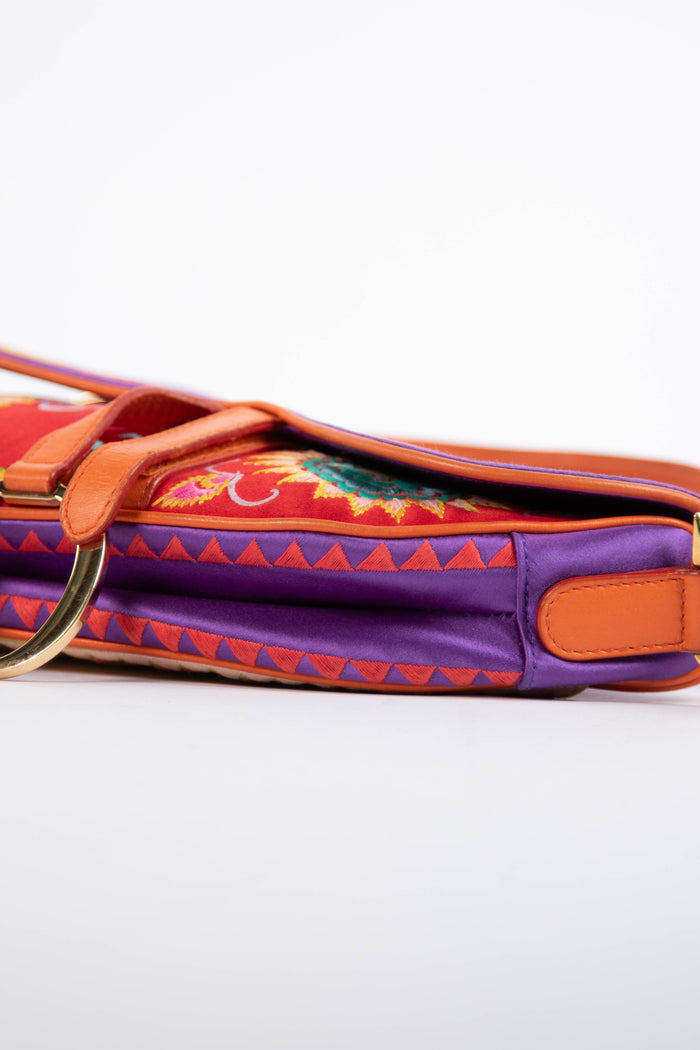 SUPER RARE 2007 Christian Dior Shanghai Embroidered Saddle Bag
