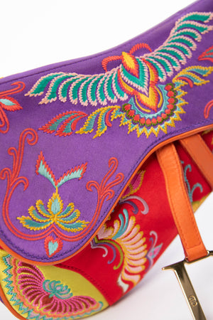 SUPER RARE 2007 Christian Dior Shanghai Embroidered Saddle Bag