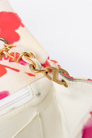 90s Chanel Paint Splatter Single Flap Shoulder Bag