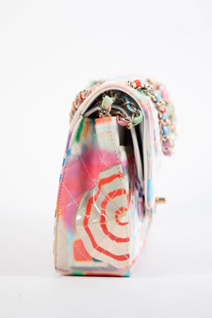 2019 Chanel Umbrella Rainbow Medium Double Flap Shoulder Bag SHW
