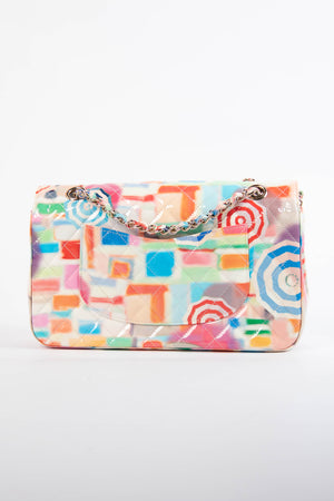 2019 Chanel Umbrella Rainbow Medium Double Flap Shoulder Bag SHW