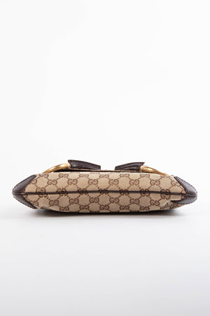 Vintage Gucci GG Classic Monogram Horsebit Shoulder Bag