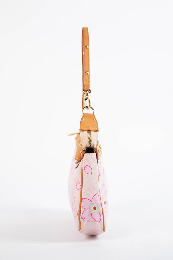 RARE Louis Vuitton x Takashi Murakami Pink Cherry Blossom Pochette Accessoires