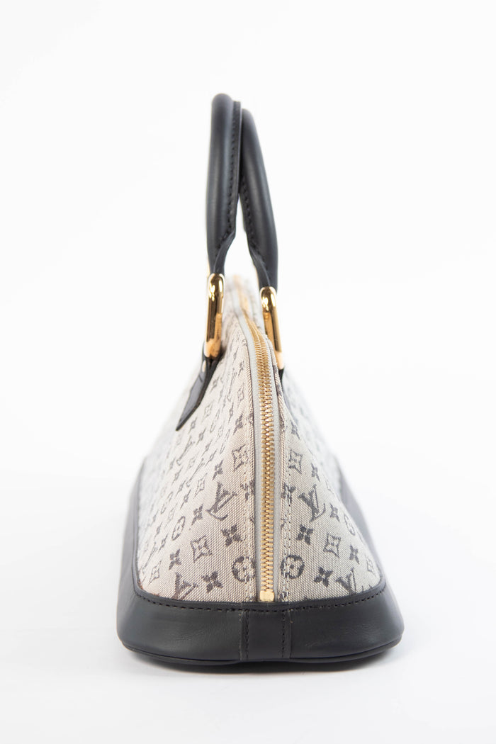 Vintage Louis Vuitton Navy Mini Lin Alma Top Handle Bag