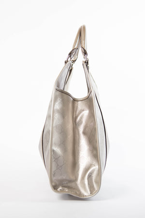 2000s Gucci Silver XL Guccissima Jackie Bag