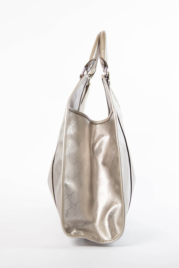 2000s Gucci Silver XL Guccissima Jackie Bag