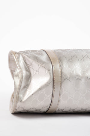 2000s Gucci Silver XL Guccissima Jackie Bag