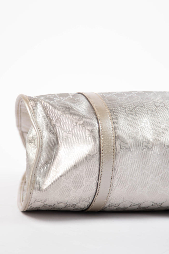 2000s Gucci Silver XL Guccissima Jackie Bag