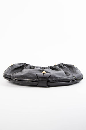 Yves Saint Laurent Black Leather Mombasa Shoulder Bag