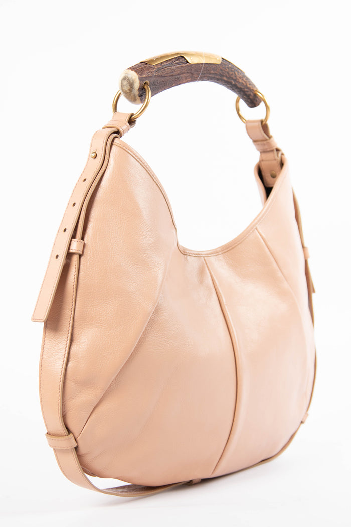 Yves Saint Laurent Nude Leather Mombasa Shoulder Bag