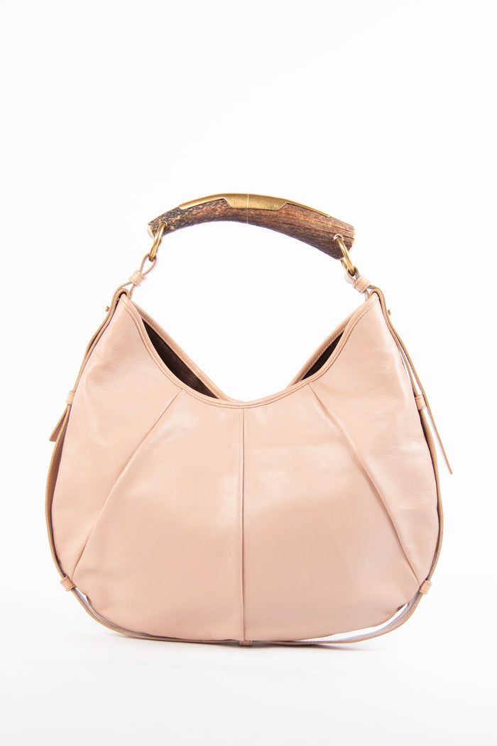 Yves Saint Laurent Nude Leather Mombasa Shoulder Bag