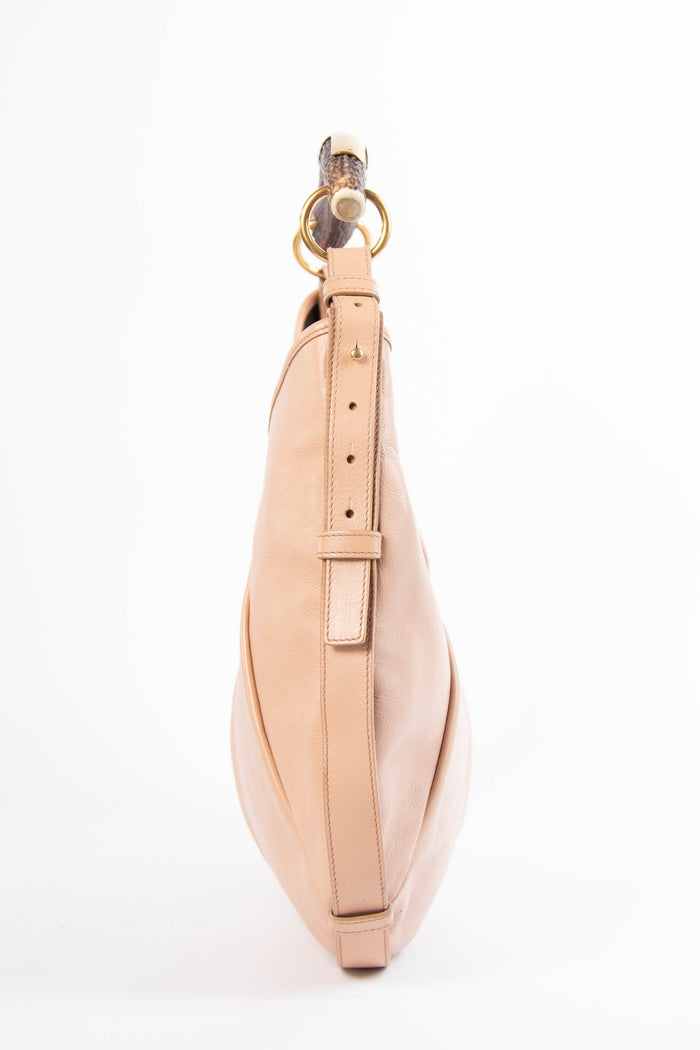 Yves Saint Laurent Nude Leather Mombasa Shoulder Bag