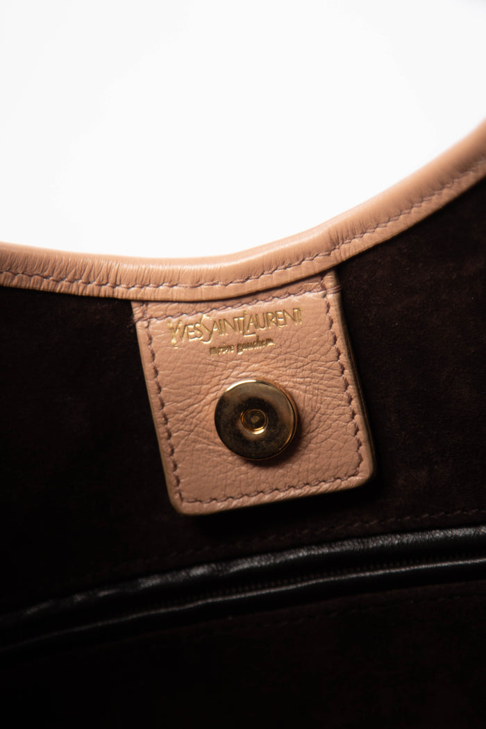 Yves Saint Laurent Nude Leather Mombasa Shoulder Bag