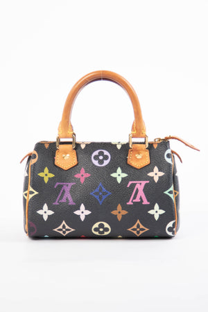 RARE Louis Vuitton x Takashi Murakami Black Multicolour Nano Speedy