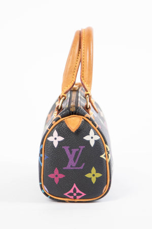 RARE Louis Vuitton x Takashi Murakami Black Multicolour Nano Speedy