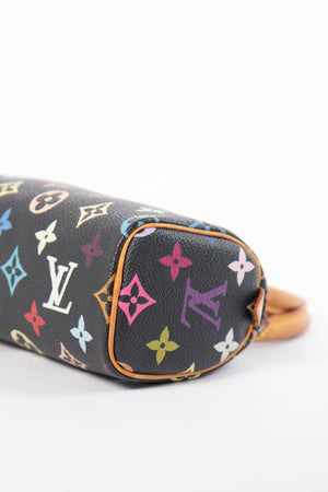 RARE Louis Vuitton x Takashi Murakami Black Multicolour Nano Speedy
