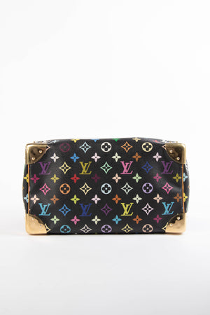 2000s Louis Vuitton x Takashi Murakami Black Multicolour Monogram Speedy 30 Bag