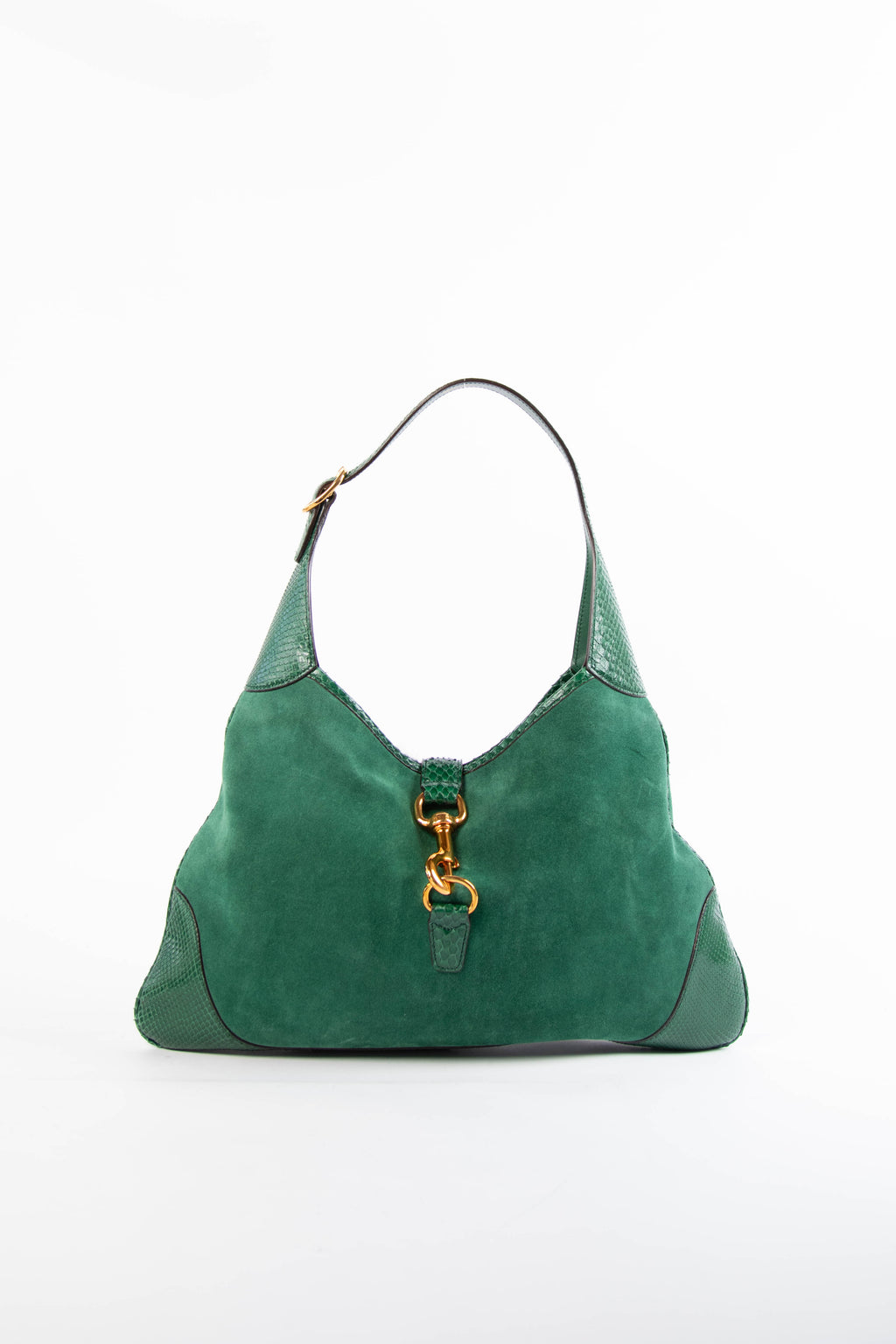 2000s Gucci Green Suede Jackie Bag