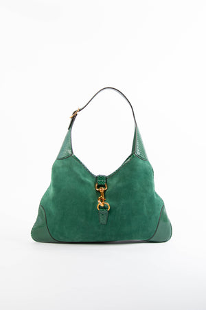 2000s Gucci Green Suede Jackie Bag